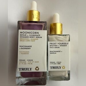 Truly Beauty Serums- Moonicorn Shimmer Body Serum & Frost Yourself Face Serum